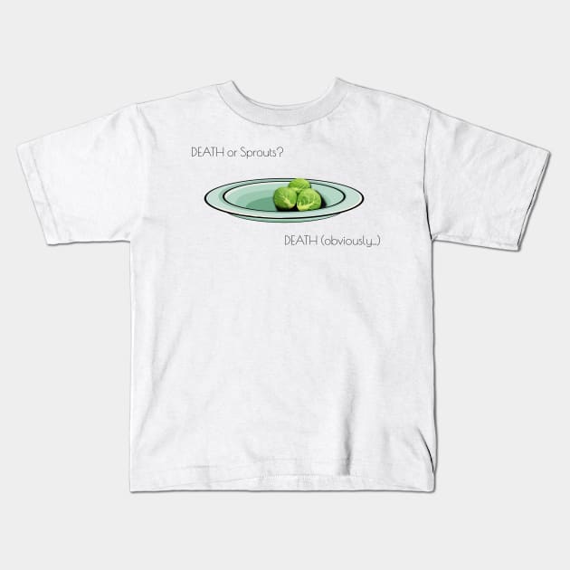 Death or.... Sprouts? Kids T-Shirt by Cornwall Dub Tees